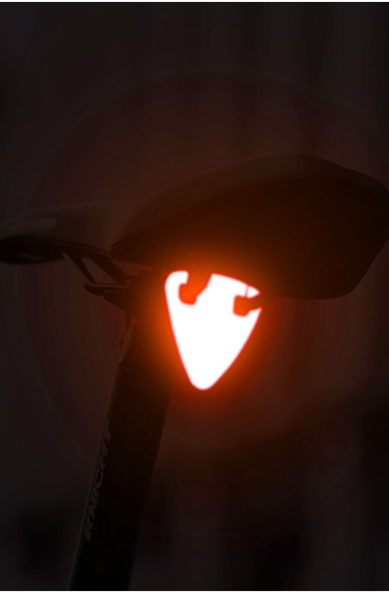 Luz trasera de bicicleta de alto brillo, sin batería, pegatina de advertencia reflectante de emergencia nocturna para ciclismo de montaña y carretera_voghion.com