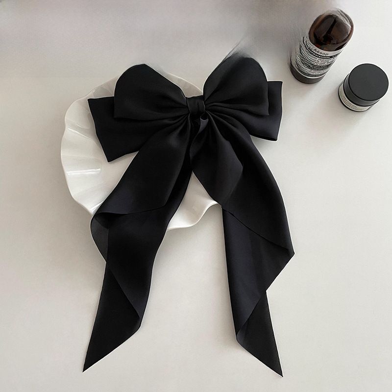 Fermaglio per capelli con fiocco, semplice fermaglio per capelli in raso fatto a mano, fermaglio per capelli con molla, accessori per capelli_voghion.com