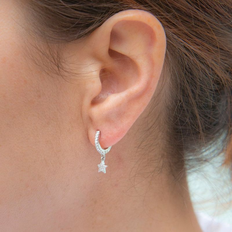 Women's Jewelry S925 Silver Needle Geometric Star Diamond Personality Earrings Light Luxury All Match Ear Ring Ear Buckle Ear Jewelry_voghion.com