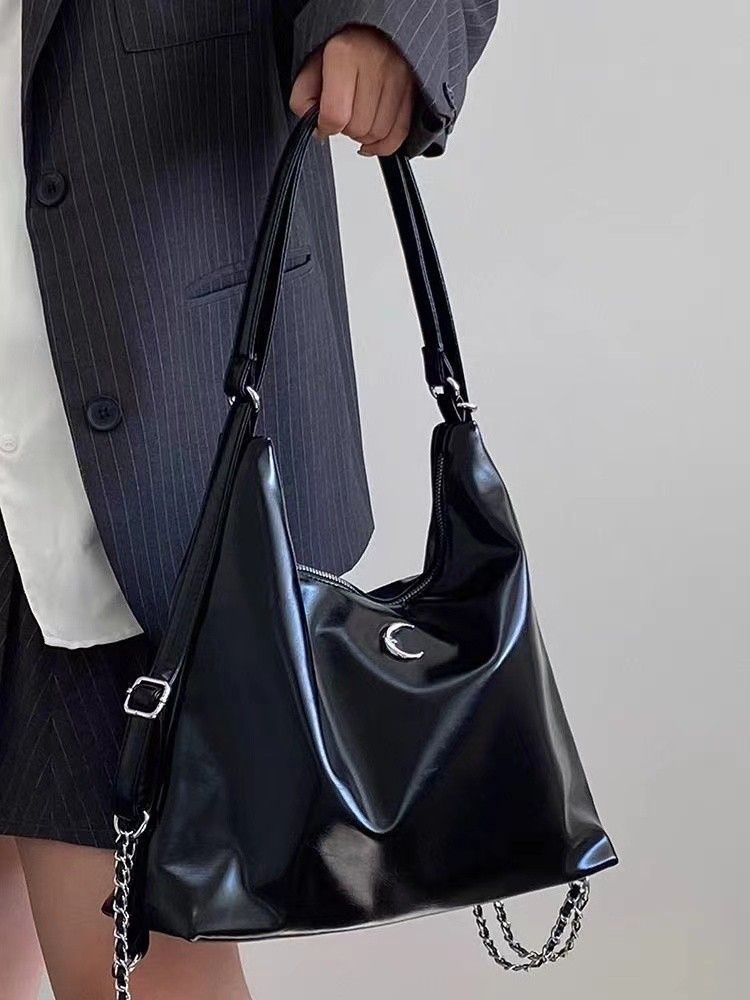 commuter Soft Leather Multifunctional Backpack, College Style, Fashionable And Versatile, Single Chain_voghion.com