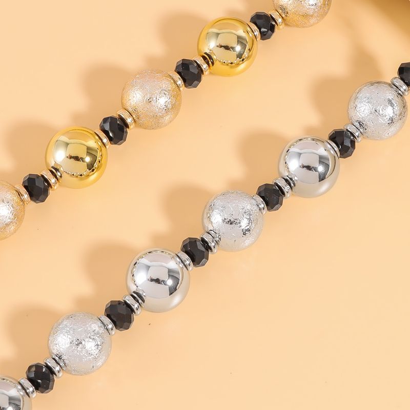 Collana di perline con temperamento di personalità Collana di perline corte e grandi con catena per clavicola Collana semplice_voghion.com