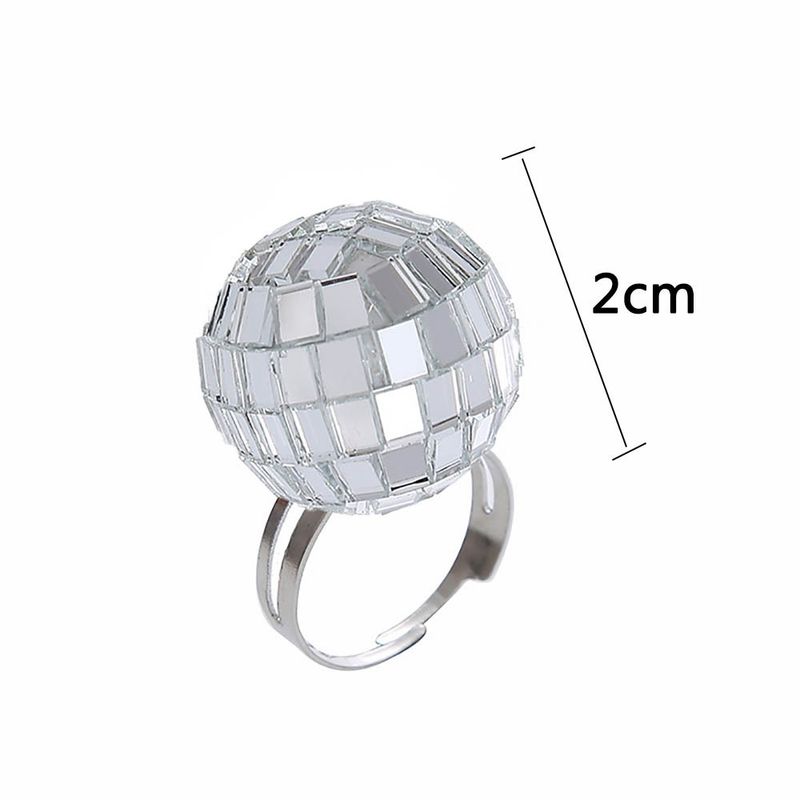 Disko koule Čelenka Náhrdelník Náramek Náušnice Retro Roztomilá Lesklá Zrcadlová Koule Čelenka 70. let Párty Tanec_voghion.com