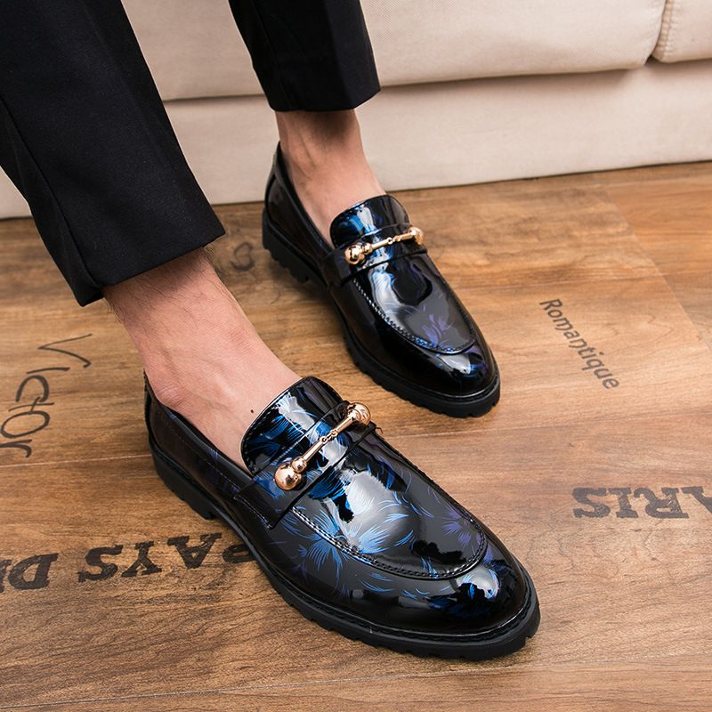 Pointed Toe Men's Black Business Formal Casual Leather Shoes_voghion.com