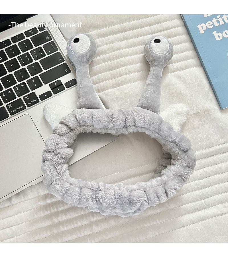 Fascia per capelli a forma di lumaca, fascia elastica per capelli in peluche per uomo e donna, per un lavaggio del viso stravagante_voghion.com