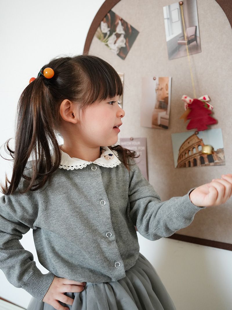 Kinder-Strickjacke – 100 % Baumwolle, langärmeliger Unisex-Pullover (90–160 cm, 6 Farben)_voghion.com