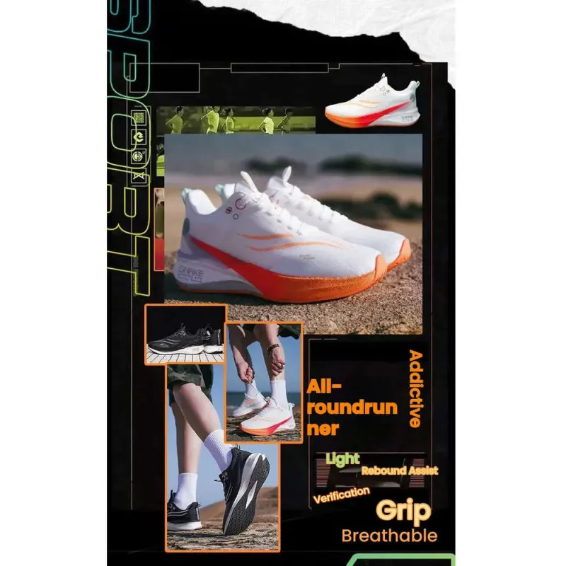 Scarpe da corsa da uomo con piastra in carbonio per l'avampiede, traspiranti, per esami, velocità, sport unisex, studenti, assorbimento degli urti e rimbalzo_voghion.com