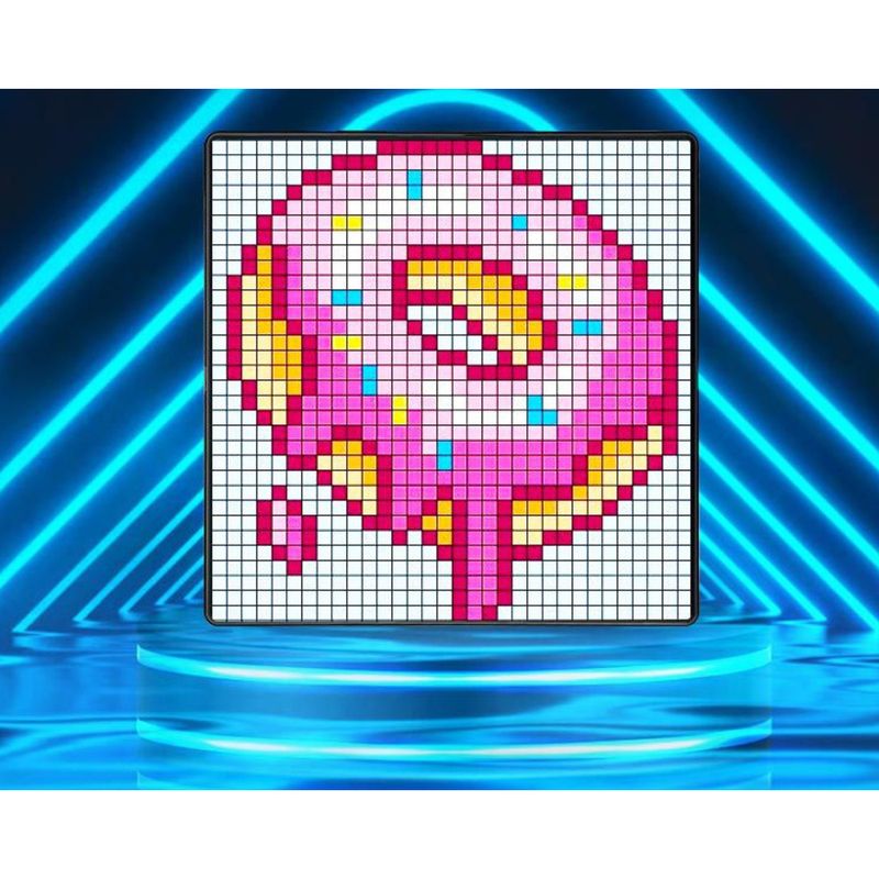 2024 New Desktop Bluetooth Desk Gift Time Pixel Screen Wall-Mounted LED Display_voghion.com