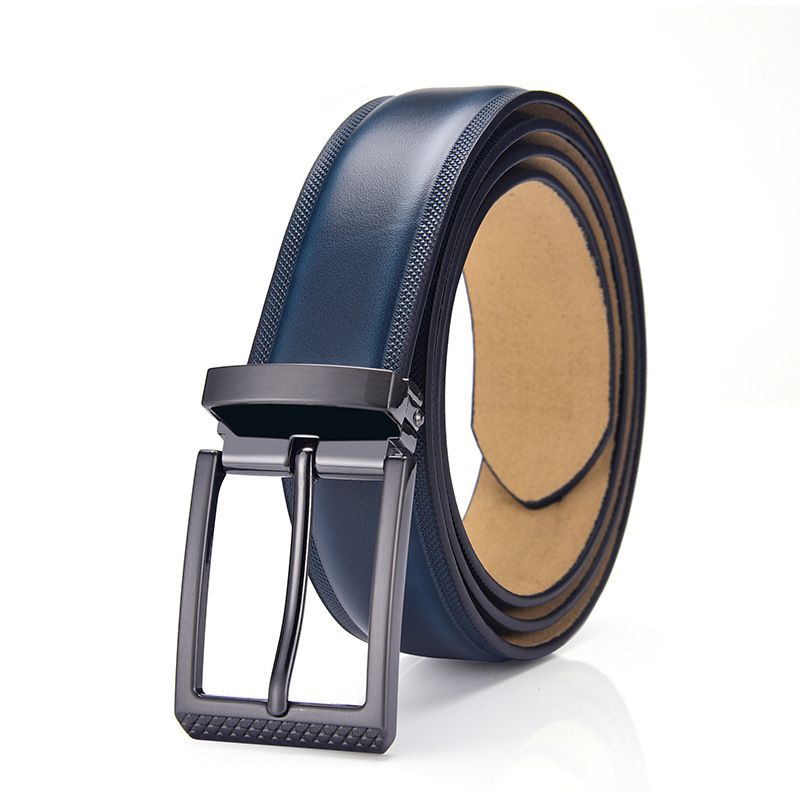 Bracelet en cuir véritable pour homme, en stock, style business, avec boucle ardillon. Cuir de vachette double couche à effet changeant, style vintage._voghion.com