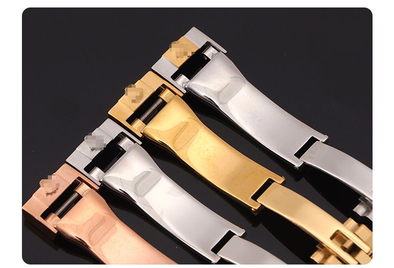 Příslušenství k hodinkám vhodné pro Green Submariner s přezkou z nerezové oceli Yacht Greenwich Fine Nastavitelná skládací přezka na hodinky_voghion.com