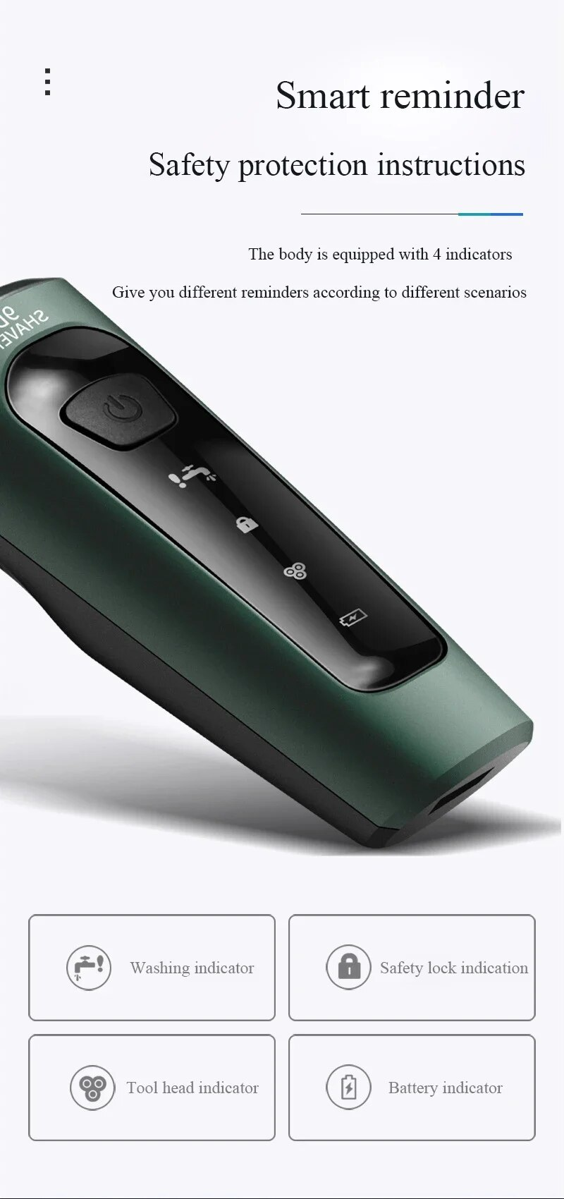 For Men Waterproof Electric Trimmer Razor Wet Amp Dry Use Rechargeable Battery Rotary Shavers hine_voghion.com
