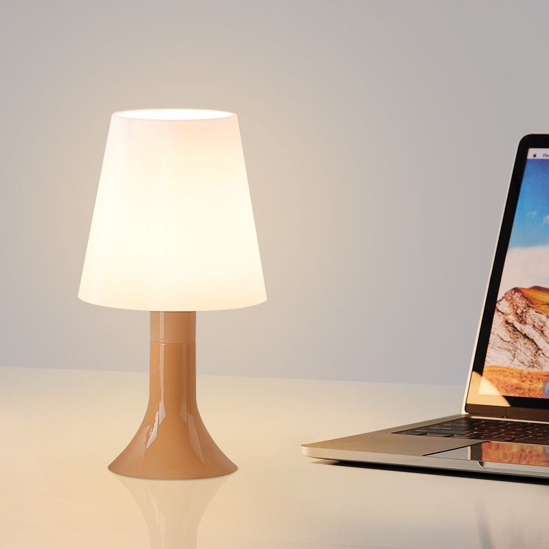 Glitzerlife Nachttischlampe 2er Set Tischleuchte Mit Kabel - TischlampeKleine Lampe E14 Tischlampen Orange Moderne Landhausstil Für Esstisch Schlafzimmer_voghion.com