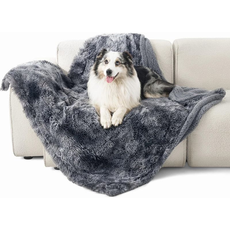 Lange Haare PV Fleece Sherpa Haustier wasserdichte Decke verdickte Matte Hundebett_voghion.com