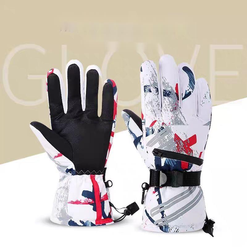Gants de ski d'hiver, imperméables, épais, coupe-vent, résistants au froid, aux éclaboussures, pour hommes et femmes, écran tactile_voghion.com