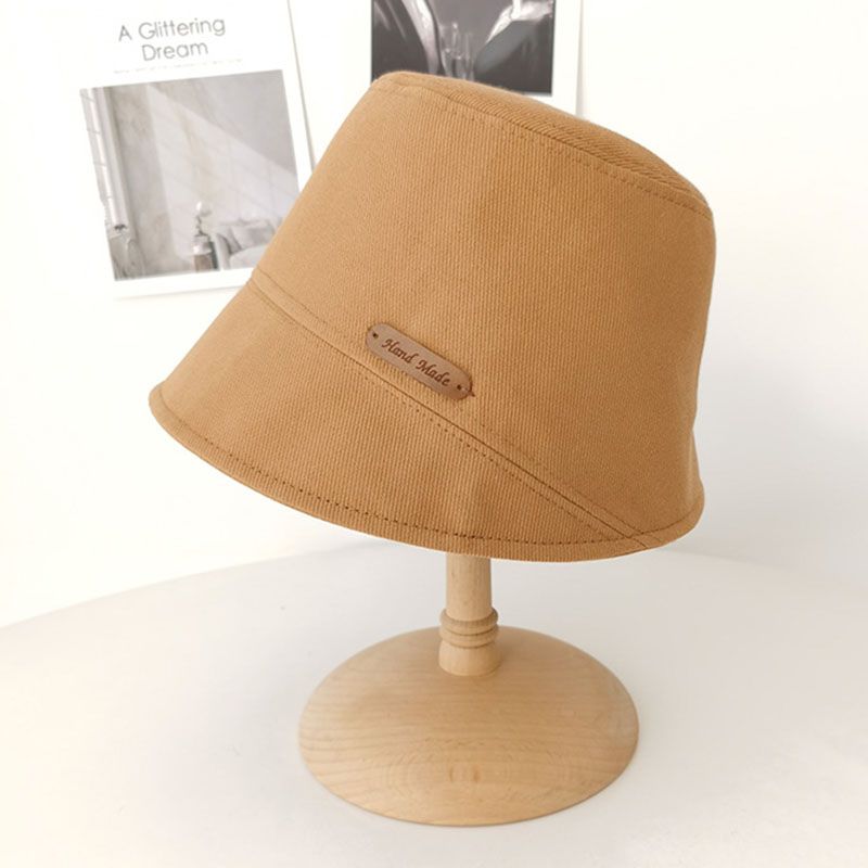 Mode Neue Japanische Frauen Eimer Hut Mode Baumwolle Einfarbig Faltbare Fischer Hüte Weibliche Sonne Schützen Becken Kappe gorras_voghion.com