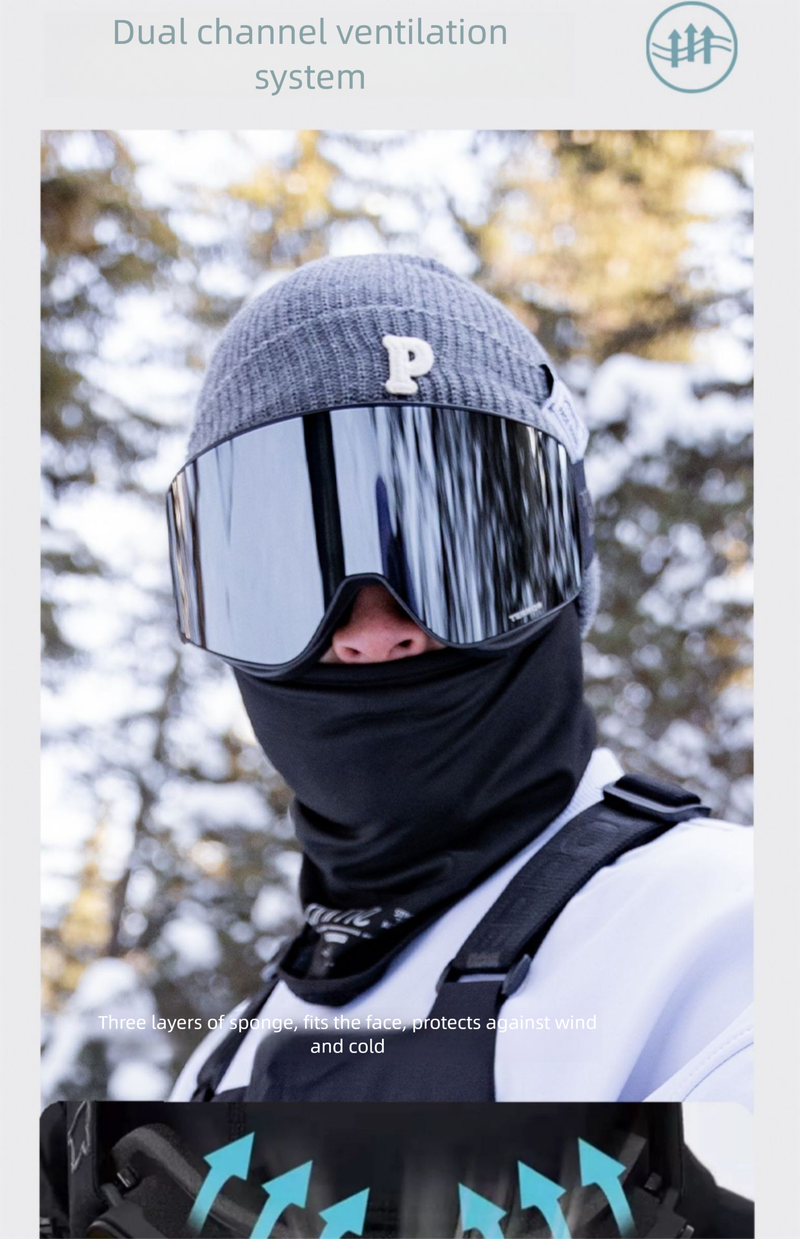 TERROR Spectrum Magnetic Ski Men Professional Lenticular Goggles For Women Anti-Fog Snowboard And Skiing Prescription_voghion.com