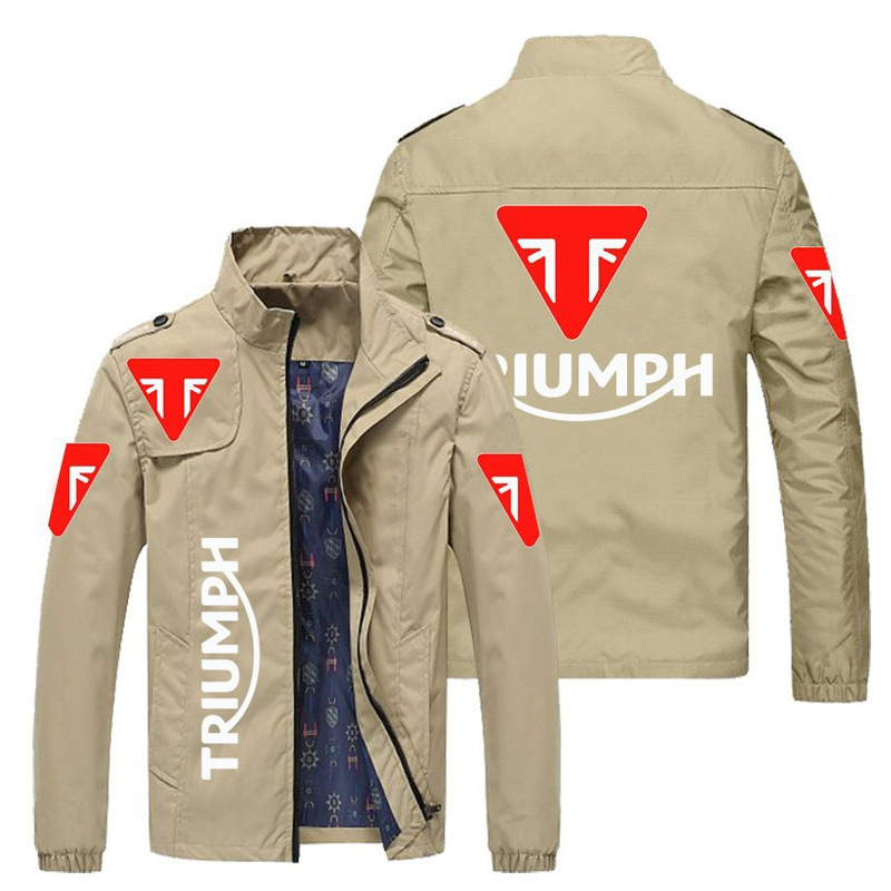 Veste coupe-vent à col montant et poches latérales pour homme, idéale pour la moto, collection automne 2022_voghion.com