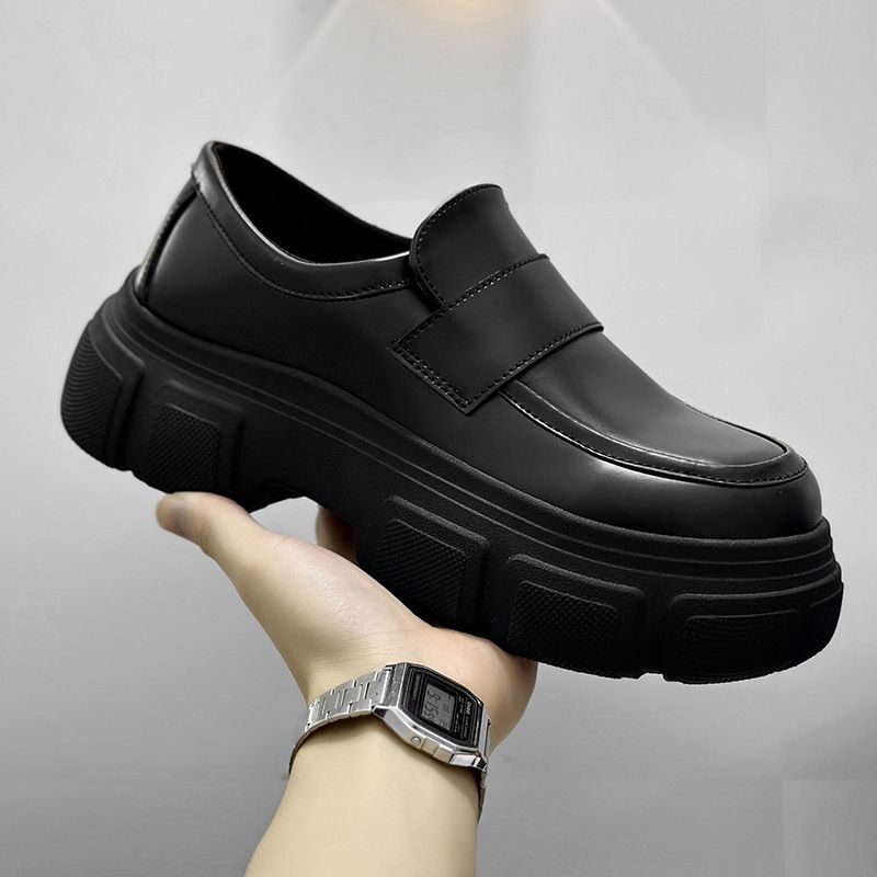 Derby Dickbesohlte Herren 2025 Herbst Neue Low Top Big Toe Leder Jugend Freizeitschuhe_voghion.com