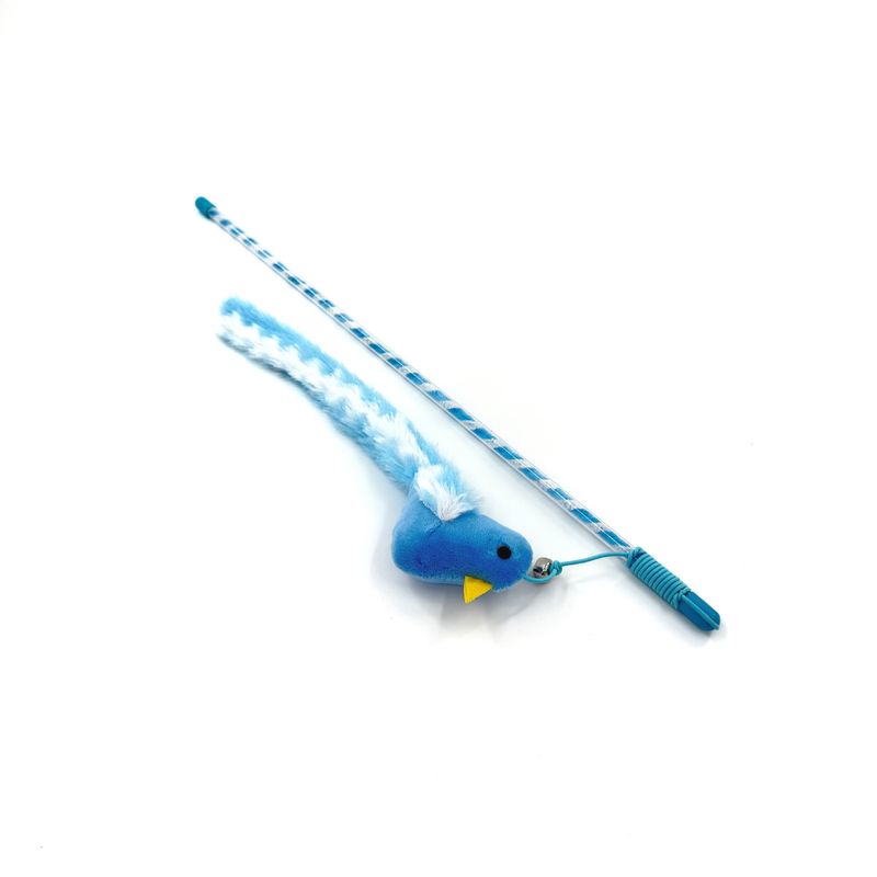 Long Tail Bird Teaser Wand Toy Teasing Cat Licking Interactive Pet Supplies_voghion.com