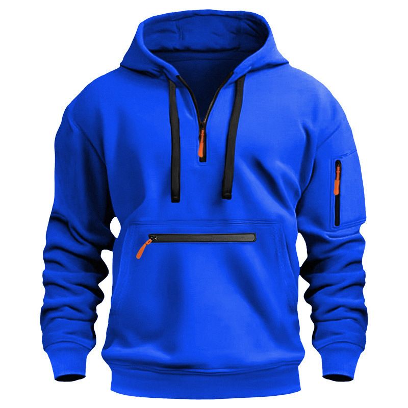 NOKO - Felpe con cappuccio da uomo primavera/autunno con cerniere e tasche multiple, giacche casual sportive da uomo_voghion.com