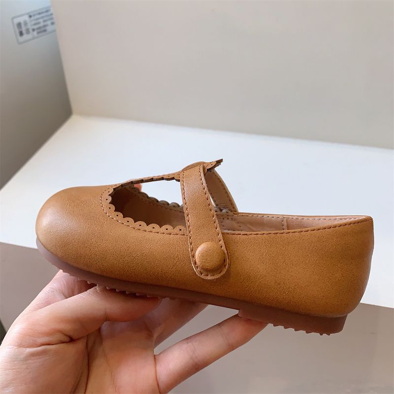 Kinder schuhe Flacher mund kinder leder schuhe kleine prinzessin einzelnen schuhe für mädchen_voghion.com