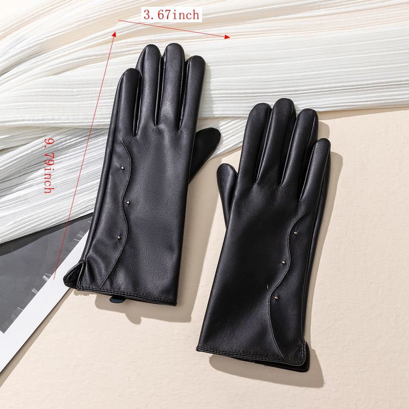 Kadın Deri Dokunmatik Ekran Rüzgar Geçirmez Su Geçirmez Sıcak Moda Eldivenler Kadın Açık Hava Sürüşü Binicilik Dekorasyonu_voghion.com