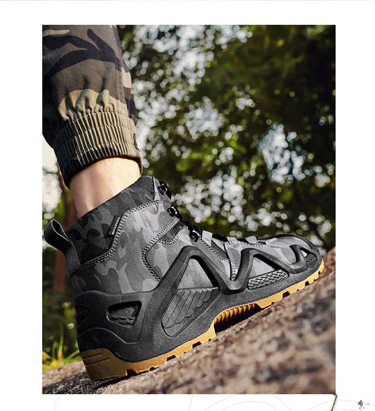 Scarponi da arrampicata alti da uomo, antiscivolo, per esterni, stivali da deserto con plateau di grandi dimensioni_voghion.com