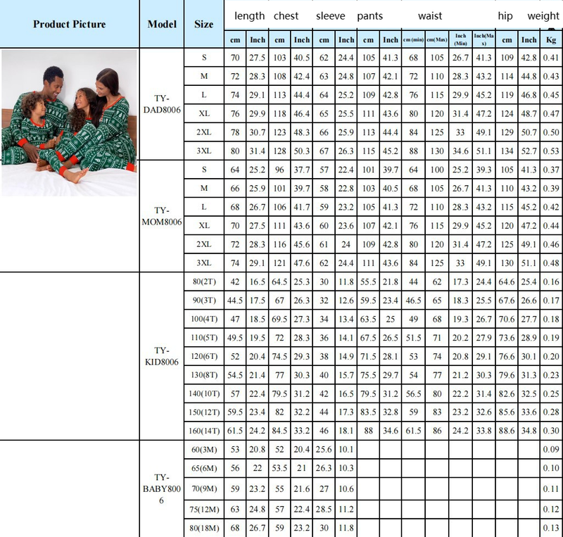 Christmas Family Decoration Christmas Tree Print Patchwork Color Contrast Home Clothing Pajamas Set_voghion.com