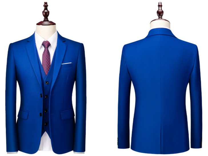 Ternos masculinos, ternos de padrinhos, ternos de três peças, cor sólida, finos, estilo coreano, negócios casuais, ternos masculinos modernos e modernos_voghion.com