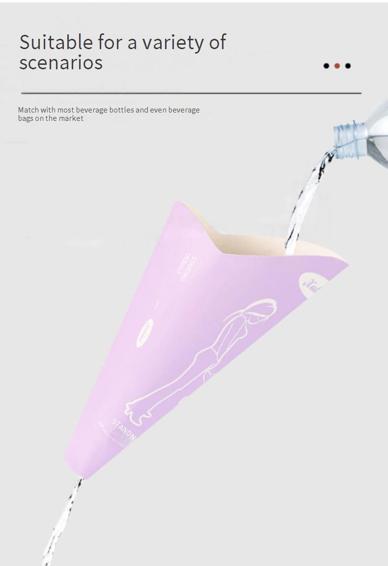 Urinario plegable para acampar al aire libre, 10 unidades por paquete, para mujer, para viajes al aire libre, de emergencia, con embudo, portátil, de papel._voghion.com