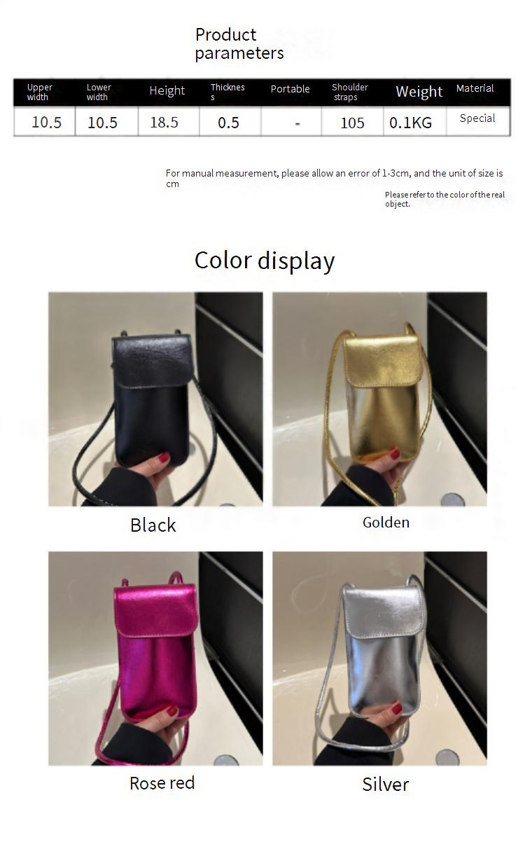 Telefoonportemonnees Mobiele telefoontas Dames Crossbody Kleine tas Nieuwe mode gelakte verticale portemonnee Koreaanse stijl modieuze schoudertas trend_voghion.com
