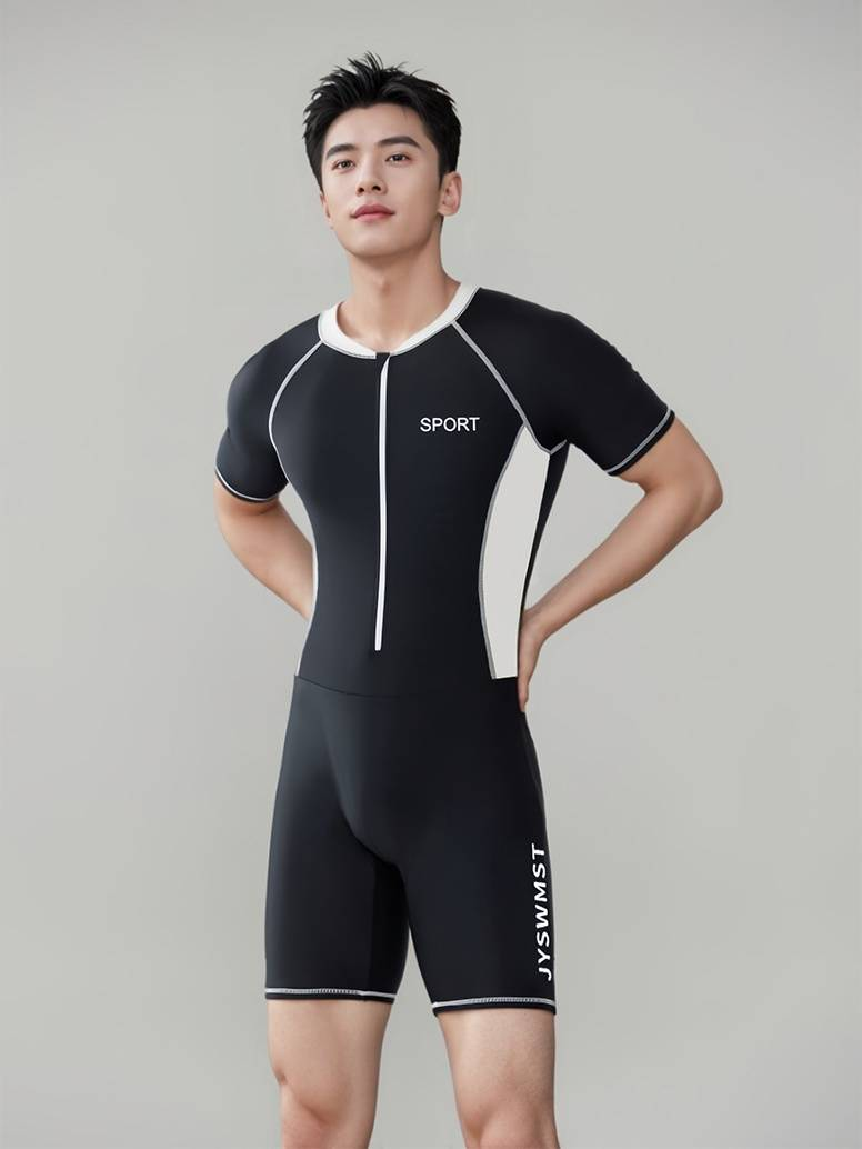 Costume da bagno intero da uomo con protezione solare, muta da sub ad asciugatura rapida 2025, muta Jellyfish, muta da surf per adolescenti a maniche corte di grandi dimensioni_voghion.com