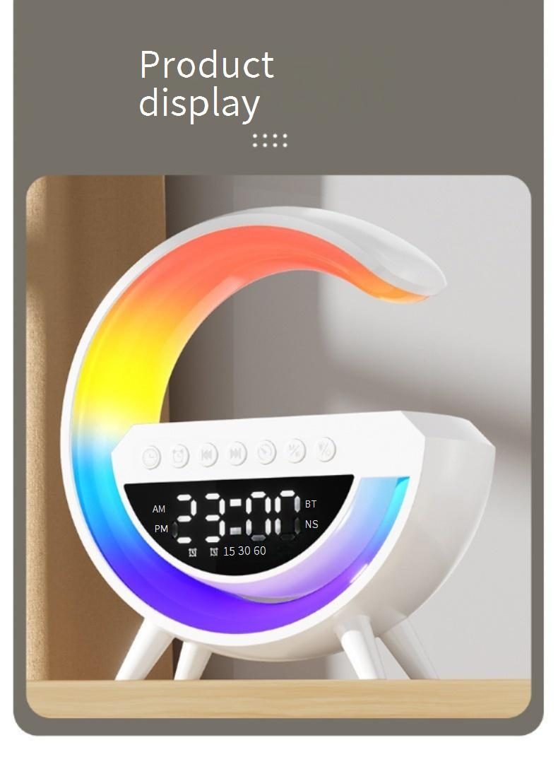 Portable Speakers Three In One Technology Sense Wireless Charging Bluetooth Speaker Bedside Small Atmosphere Light Electronic Digital Display Big G_voghion.com