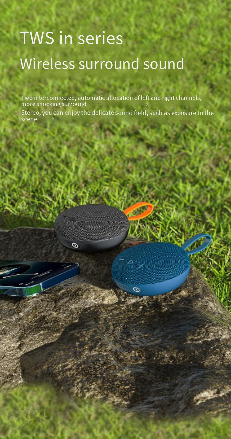 Enceintes portables magnétiques Bluetooth, mini haut-parleur portable en tissu étanche, sans fil, pour l'extérieur_voghion.com