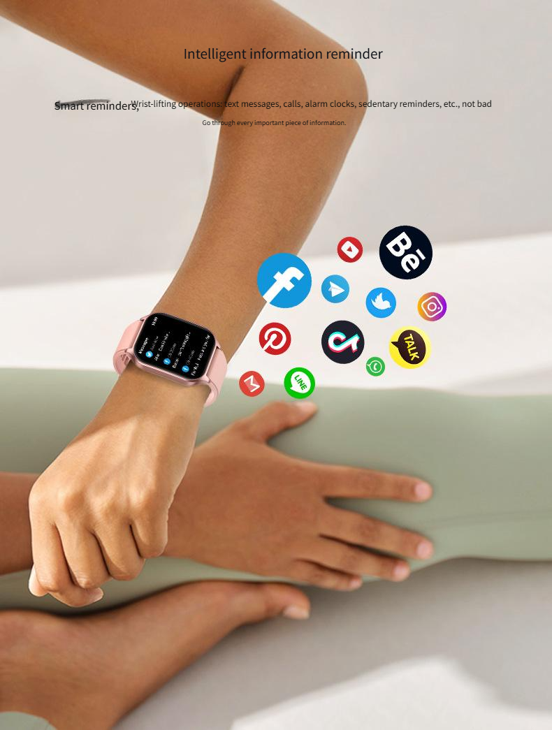 Smart Watches P109 Curved Screen Real Time Heart Rate Blood Oxygen Health Monitoring Sports Bluetooth Call Watch_voghion.com