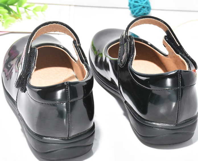 Kinder Schwarze Lederschuhe Mädchen Performance Schuhe Schulabschlussfeier Gruppenfoto Studenten Abendschuhe Weiche Sohle Prinzessin Schuhe_voghion.com