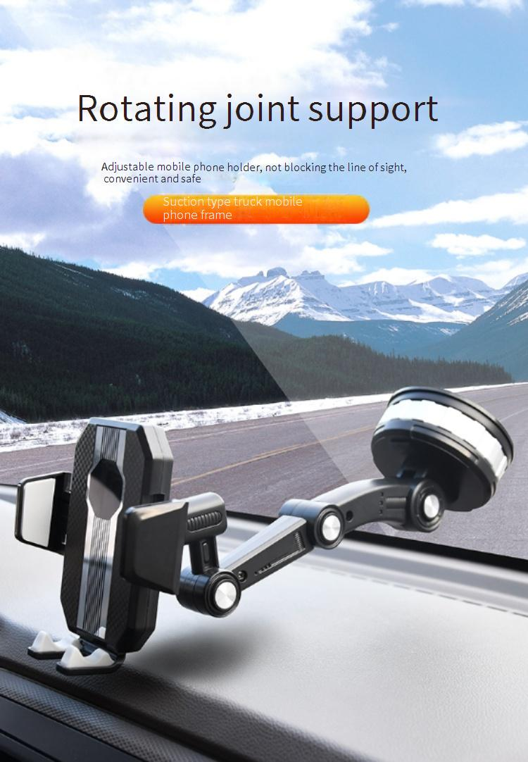 YJ-8735 Universal Car Phone Holder Mount, Super Strong Suction Cup & 360° Adjustable Gooseneck For Windshield, Compatible With All Smartphones_voghion.com