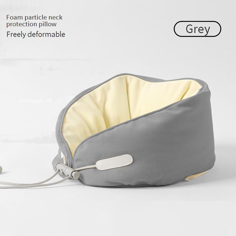 Almohada cervical en forma de U con tejido transpirable y estampados elegantes. Para viajes, oficina y hogar._voghion.com