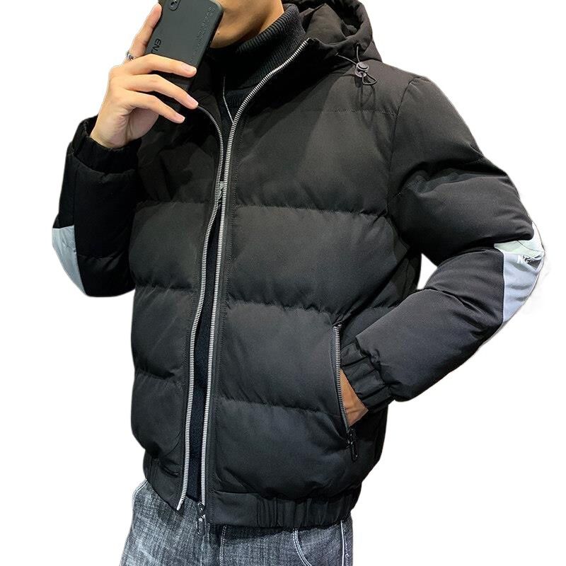 Veste matelassée style coréen pour homme – Manteau d'hiver léger à col montant (gris/kaki/gris foncé, tailles M à 4XL)_voghion.com
