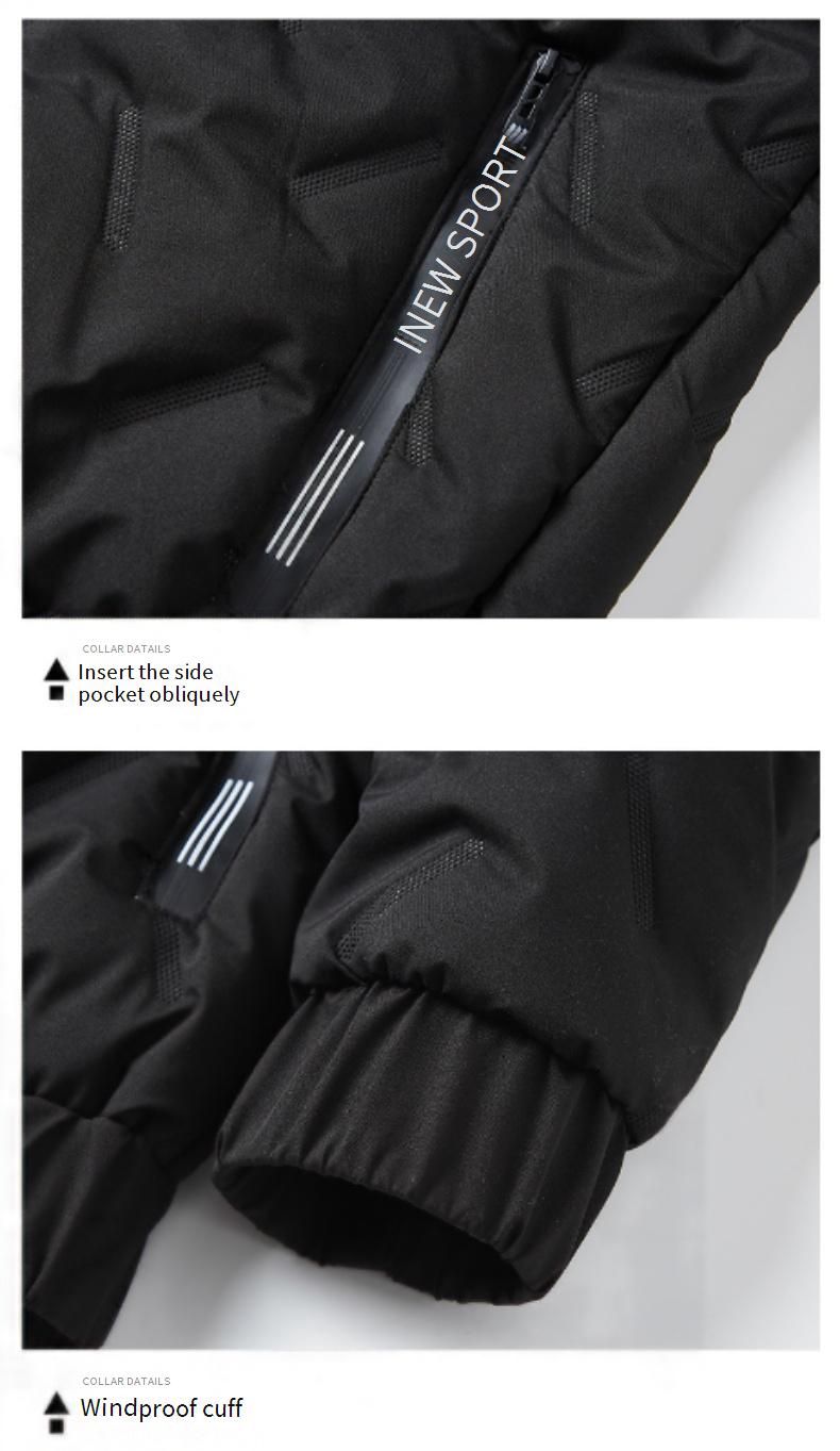 Giacca foderata in sherpa taglie forti da uomo – Cappotto invernale foderato in pile con collo alto (L-8XL, 2 colori) – Rivestimento in poliestere per tutte le stagioni_voghion.com