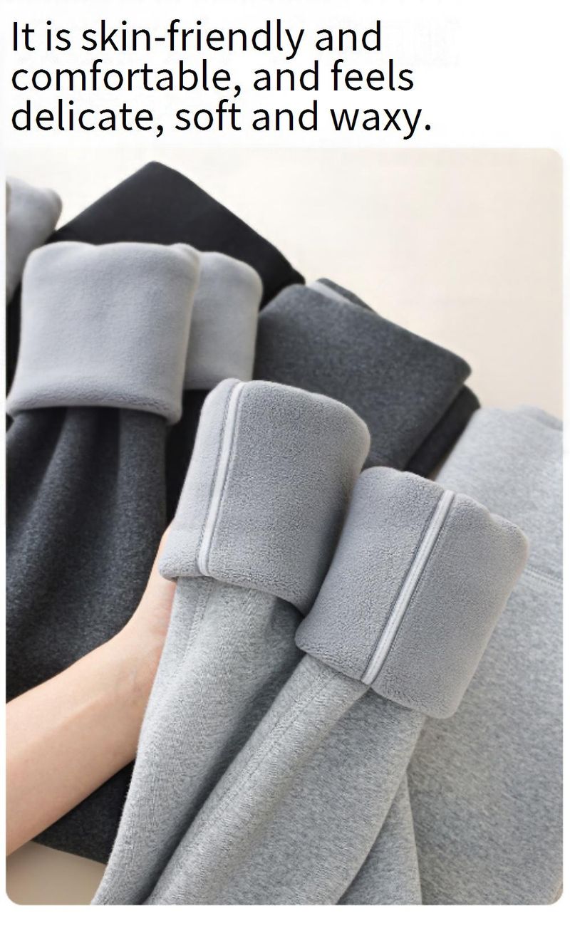 Leggings termici invernali caldi con fodera in pile di alta qualità e pantaloni elasticizzati a vita alta in pile di cammello da 600 g (opzioni da 280 g a 600 g)_voghion.com