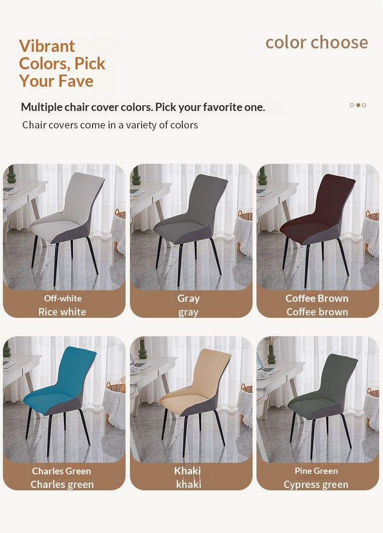 Housses de chaises extensibles à carreaux modernes – Housses en polyester antidérapantes, taille universelle pour chaises de salle à manger rondes (lot de 2/4)_voghion.com