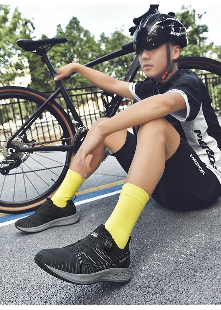2024 Professional Cycling New Model Non-Locking Men's Mountain Lock Hard Sole Breathable Road Bike Bicycle Shoes_voghion.com