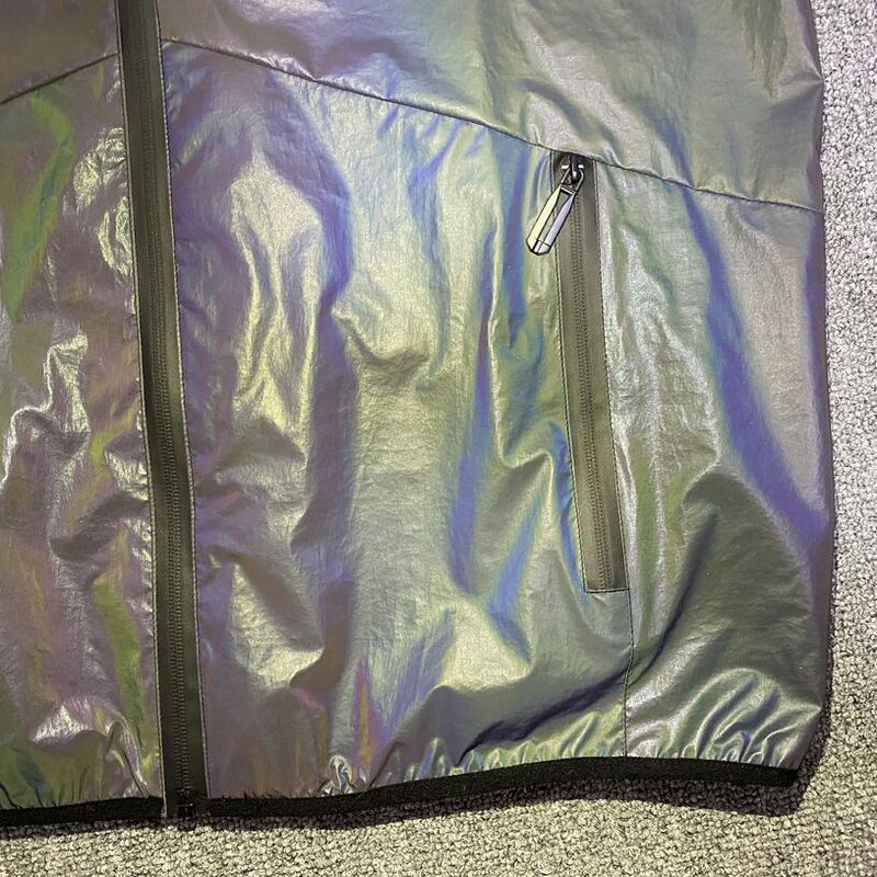 Men's Clothing rainbow color reflective jacket fashion large size colorful luminous jacket unisex_voghion.com