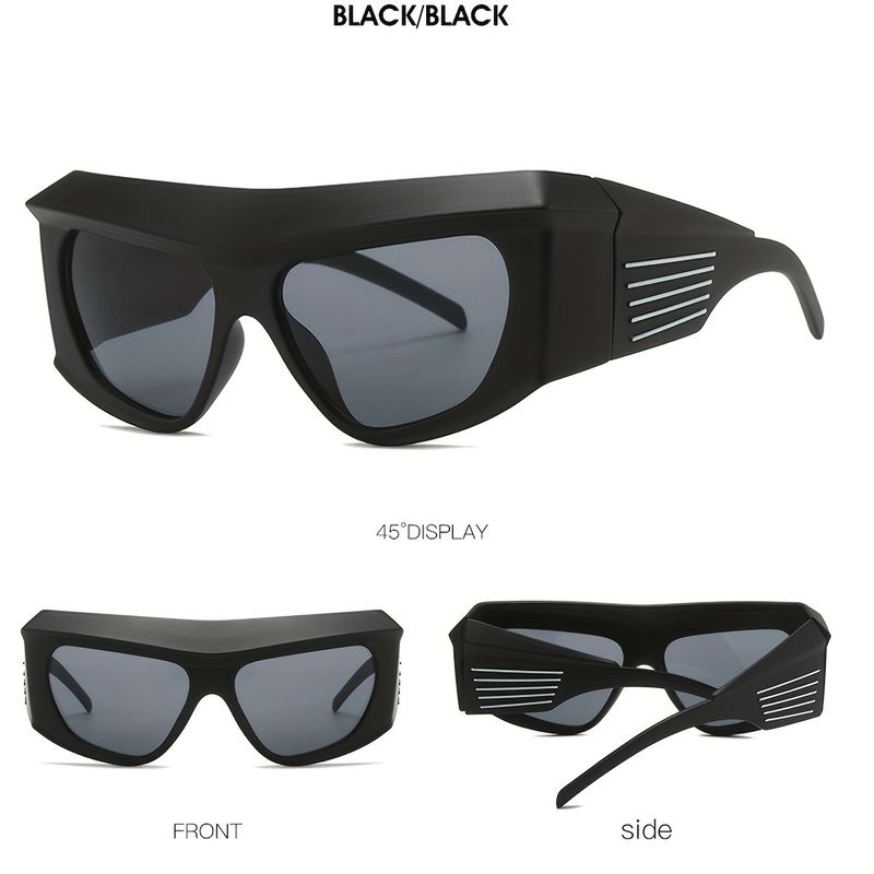 A pair of futuristic technology feeling, protruding design, cool and dazzling thick edged cycling goggles, Y2K_voghion.com