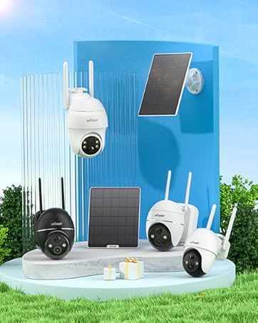 ieGeek 4G 2K HD LTE Drahtlose Solarüberwachungskamera Für Den Außenbereich, SIM-Karte Ohne WLAN, Nachtsicht, KI-Analysesystem/Wolke_voghion.com