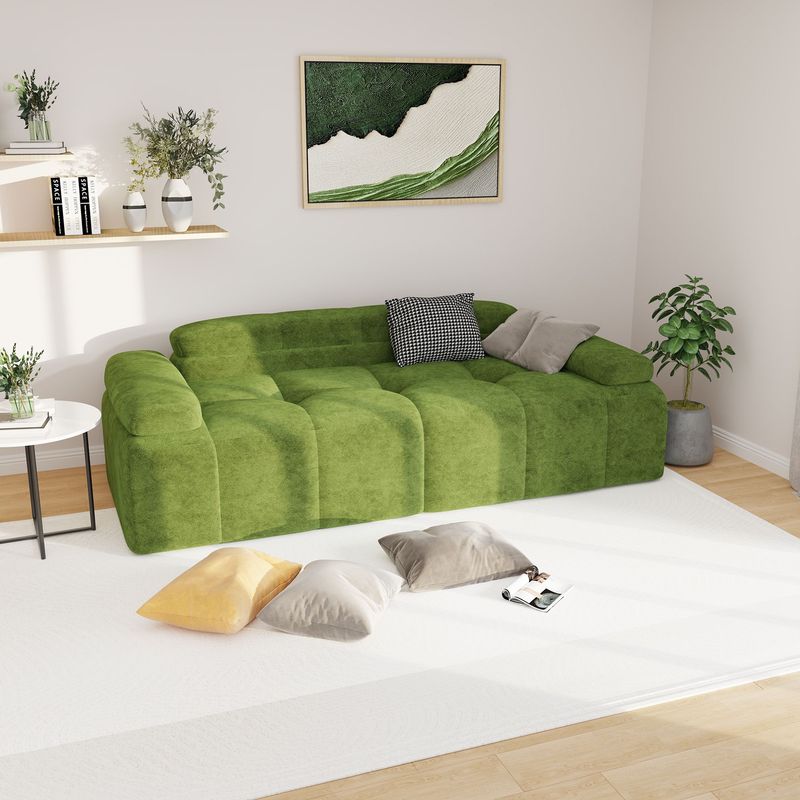 Modern Sofa Bed,Velvet Sleeper Couch,3 Seater Tufted Sofa,And Adjustable Backrests For Small Spaces, Living Room, Bedroom_voghion.com