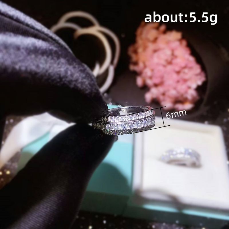 Women's Jewelry Ring, Exaggerated Luxury, Unisex Ring, Copper Plated Platinum Inlaid Zircon Jewelry_voghion.com