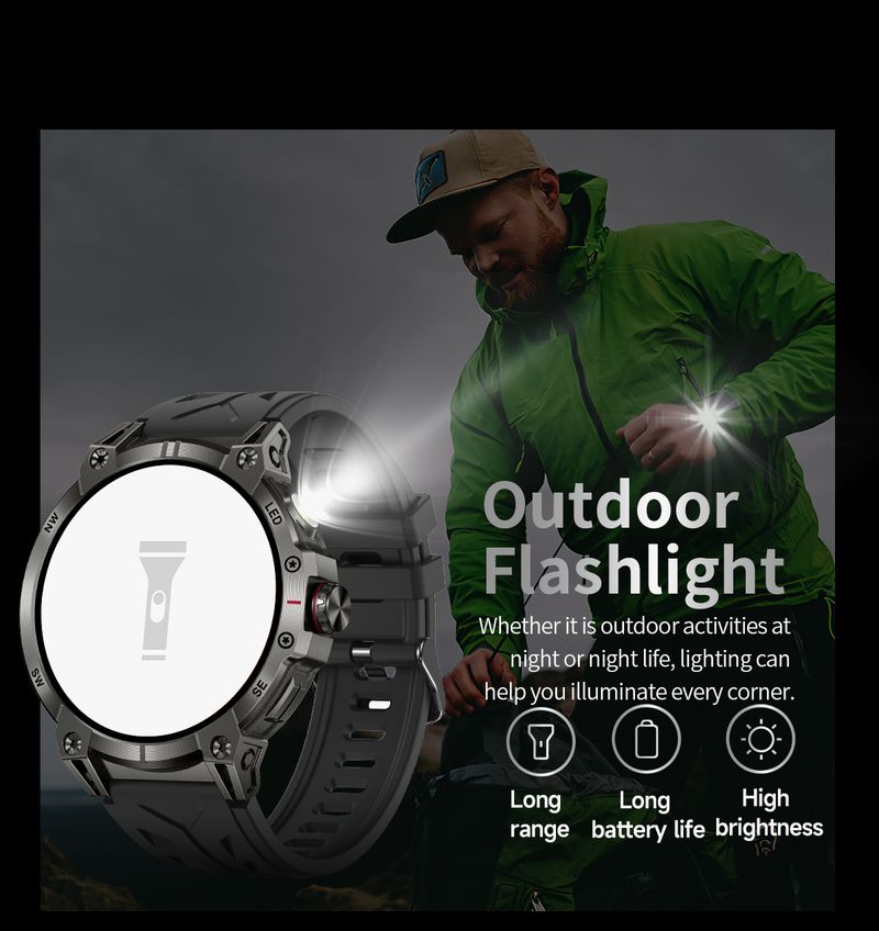 Outdoor Sports Smart Multi Function Waterproof Pedometer Alarm Clock Bluetooth Call Remote Control Camera Watch_voghion.com