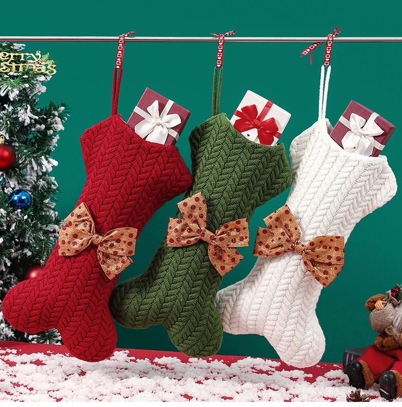 2023 Christmas Decorations Knitted Wool Hanging Ornaments Gift Bag Christmas Stocking Christmas Pendant Large Gift Bag_voghion.com