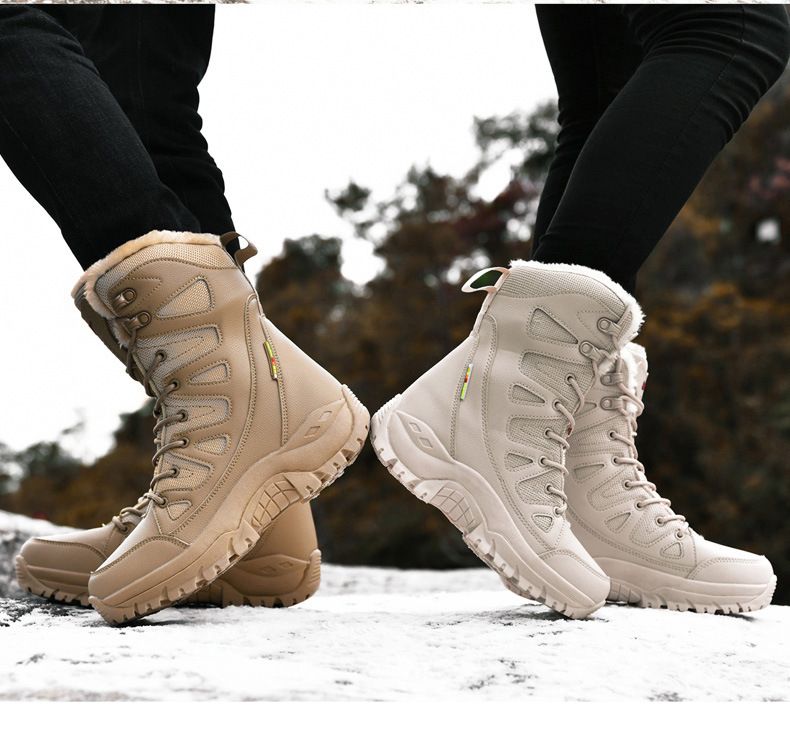 Men's & Women's High Top Winter Boots - Waterproof Snow Boots With Fleece Lining For Outdoor, Hiking, And Casual Wear - Multiple Colors & Sizes_voghion.com